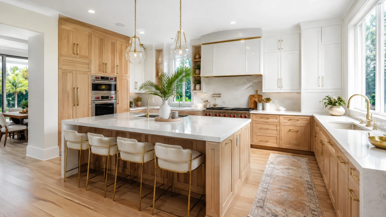 Custom kitchen cabinetry with smart storage in a Fort Lauderdale home